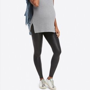First Kick Maternity Faux Leather Leggings Pants